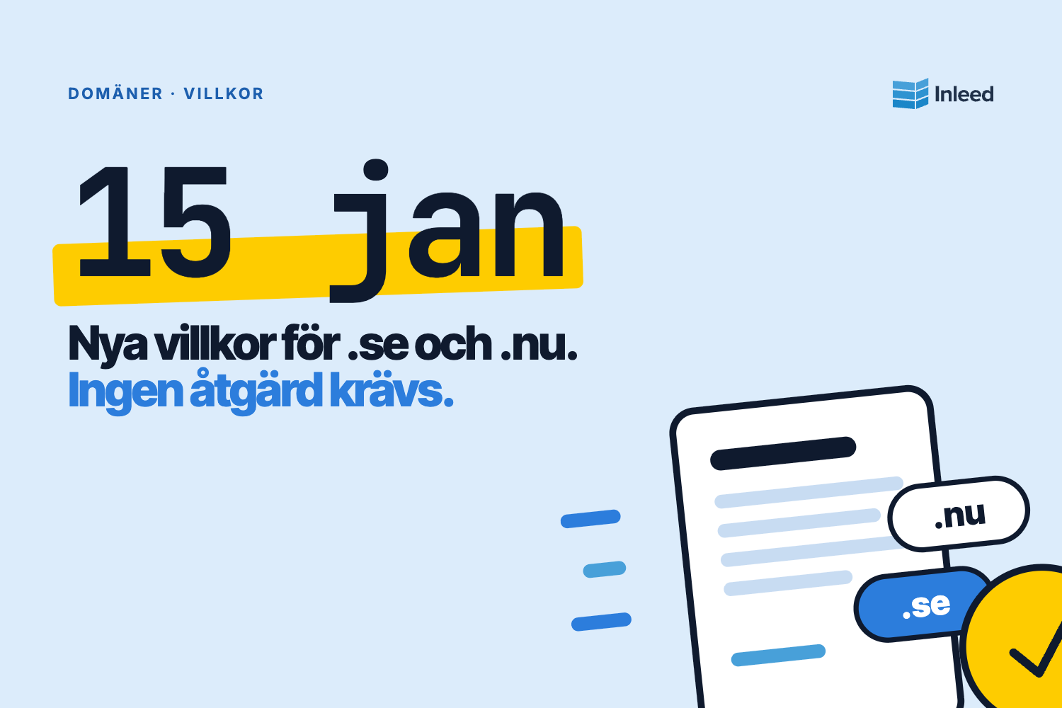 Uppdaterade villkor för .se- och .nu-domäner